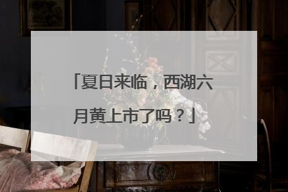 夏日来临，西湖六月黄上市了吗？