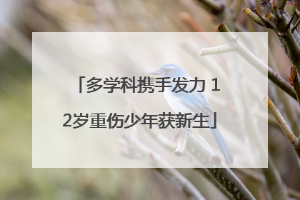 多学科携手发力 12岁重伤少年获新生