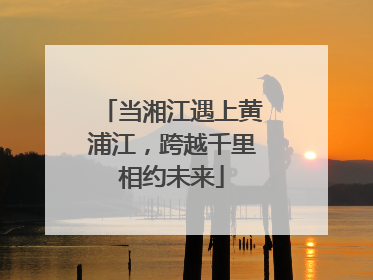 当湘江遇上黄浦江，跨越千里相约未来
