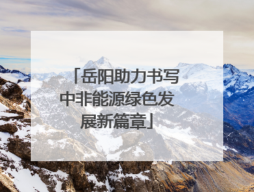 岳阳助力书写中非能源绿色发展新篇章