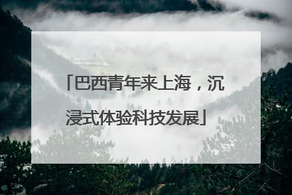 巴西青年来上海，沉浸式体验科技发展