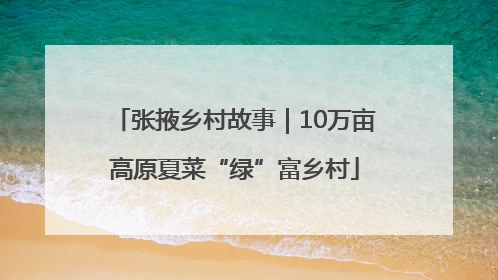 张掖乡村故事｜10万亩高原夏菜“绿”富乡村