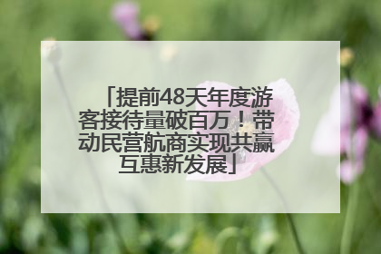 提前48天年度游客接待量破百万！带动民营航商实现共赢互惠新发展