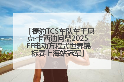 捷豹TCS车队车手尼克·卡西迪问鼎2025 FE电动方程式世界锦标赛上海站冠军