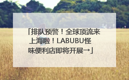 排队预警！全球顶流来上海啦！LABUBU怪味便利店即将开展→