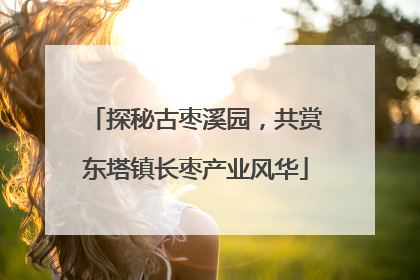 探秘古枣溪园，共赏东塔镇长枣产业风华