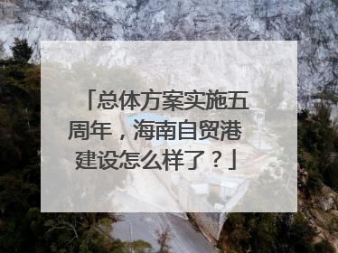 总体方案实施五周年，海南自贸港建设怎么样了？
