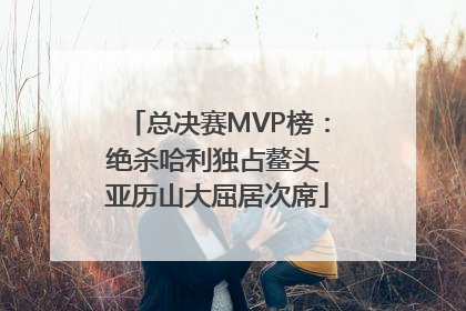 总决赛MVP榜：绝杀哈利独占鳌头 亚历山大屈居次席