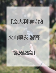 意大利埃特纳火山喷发 游客紧急撤离