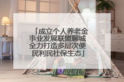 成立个人养老金事业发展联盟聊城全力打造多层次便民利民社保生态