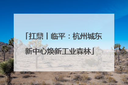 扛鼎丨临平：杭州城东新中心焕新工业森林