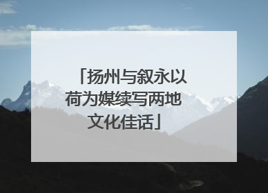 扬州与叙永以荷为媒续写两地文化佳话