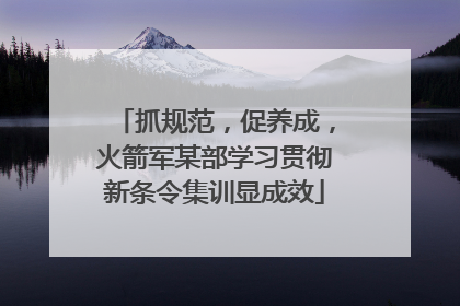 抓规范，促养成，火箭军某部学习贯彻新条令集训显成效