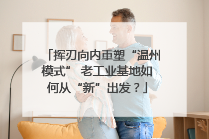 挥刃向内重塑“温州模式” 老工业基地如何从“新”出发？
