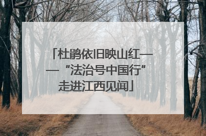 杜鹃依旧映山红——“法治号中国行”走进江西见闻