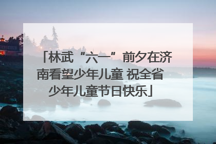 林武“六一”前夕在济南看望少年儿童 祝全省少年儿童节日快乐