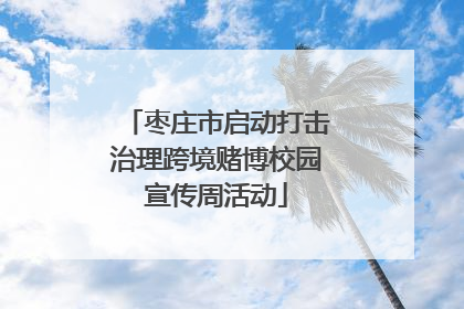 枣庄市启动打击治理跨境赌博校园宣传周活动