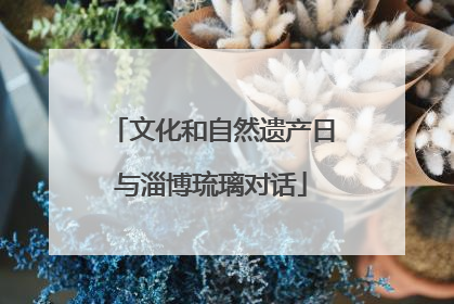 文化和自然遗产日与淄博琉璃对话