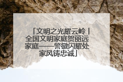 文明之光耀云岭丨全国文明家庭贺丽远家庭——警徽闪耀处 家风铸忠诚