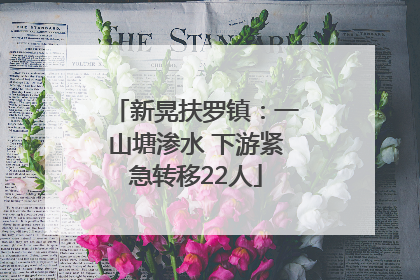 新晃扶罗镇：一山塘渗水 下游紧急转移22人