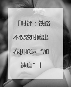 时评：铁路不误农时跑出春耕抢运“加速度”