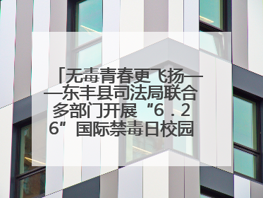 无毒青春更飞扬——东丰县司法局联合多部门开展“6．26”国际禁毒日校园宣讲活动