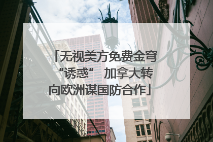 无视美方免费金穹“诱惑” 加拿大转向欧洲谋国防合作