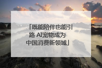 既能陪伴也能引路 AI宠物成为中国消费新领域