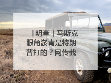 明查｜马斯克眼角淤青是特朗普打的？网传截图是“高仿”
