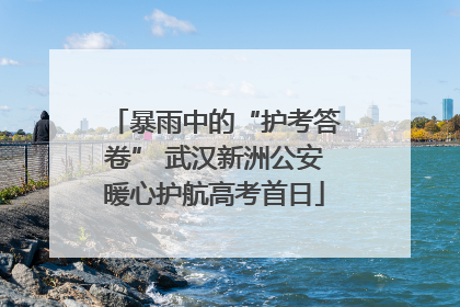 暴雨中的“护考答卷” 武汉新洲公安暖心护航高考首日