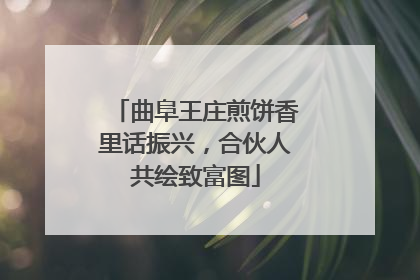 曲阜王庄煎饼香里话振兴，合伙人共绘致富图