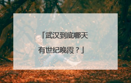 武汉到底哪天有世纪晚霞？