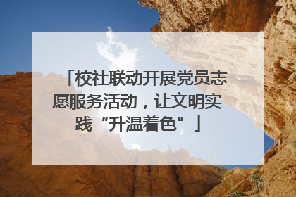 校社联动开展党员志愿服务活动，让文明实践“升温着色”