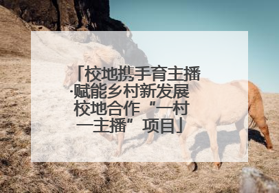 校地携手育主播·赋能乡村新发展 校地合作“一村一主播”项目