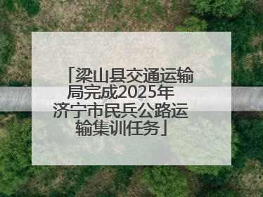 梁山县交通运输局完成2025年济宁市民兵公路运输集训任务