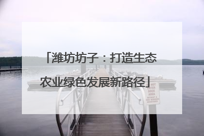 潍坊坊子：打造生态农业绿色发展新路径