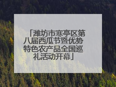 潍坊市寒亭区第八届西瓜节暨优势特色农产品全国巡礼活动开幕