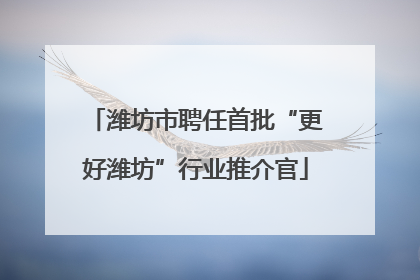 潍坊市聘任首批“更好潍坊”行业推介官