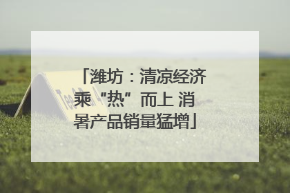 潍坊：清凉经济乘“热”而上 消暑产品销量猛增