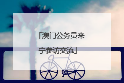澳门公务员来宁参访交流