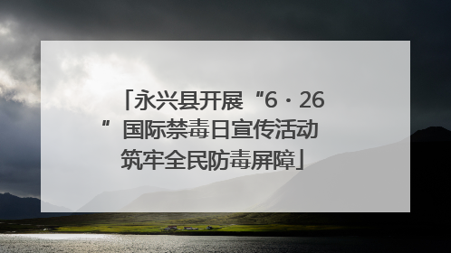 永兴县开展“6・26”国际禁毒日宣传活动 筑牢全民防毒屏障