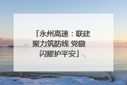 永州高速：联建聚力筑防线 党徽闪耀护平安