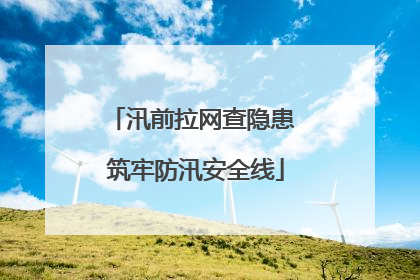 汛前拉网查隐患 筑牢防汛安全线