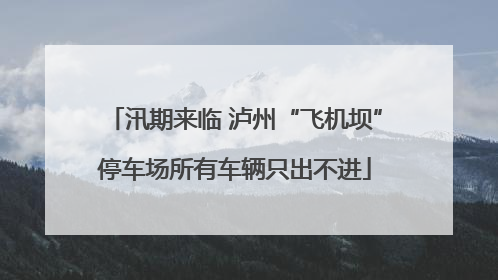 汛期来临 泸州“飞机坝”停车场所有车辆只出不进