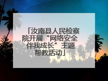 汝南县人民检察院开展“网络安全 伴我成长”主题帮教活动