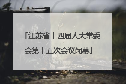 江苏省十四届人大常委会第十五次会议闭幕
