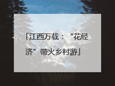 江西万载：“花经济”带火乡村游