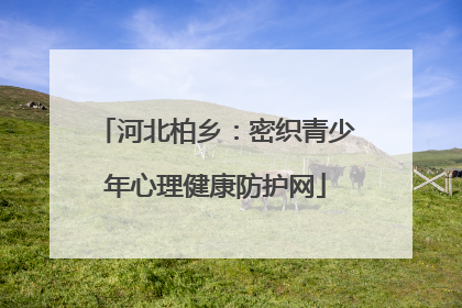 河北柏乡：密织青少年心理健康防护网