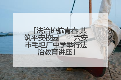 法治护航青春 共筑平安校园——六安市毛坦厂中学举行法治教育讲座