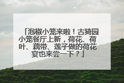 泡椒小笼来啦！古猗园小笼餐厅上新，荷花、荷叶、藕带、莲子做的荷花宴也来尝一下？